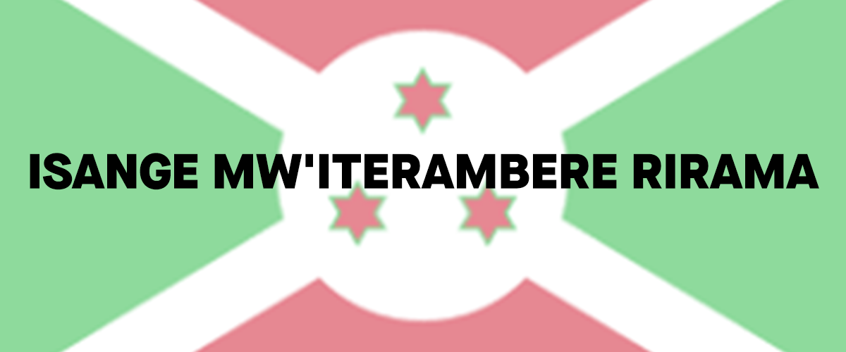 banner ISANGE MW'ITERAMBERE RIRAMA